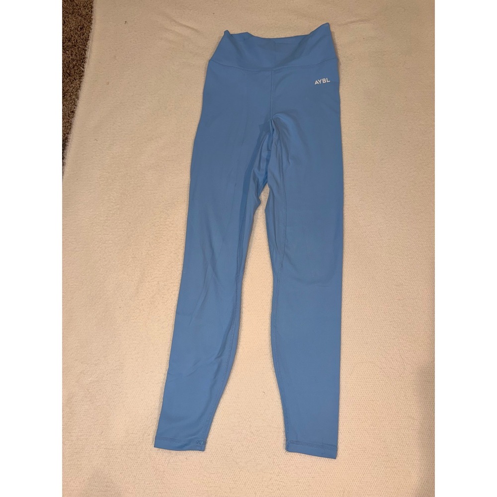 AYBL Womens High Waisted Training Leggings Sky Blue Size S Yoga Activewear